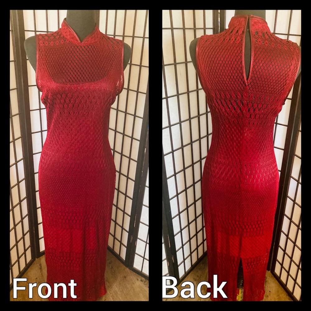 Burgundy dress